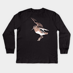 Common Snipe Kids Long Sleeve T-Shirt